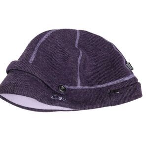 Outdoor Research Flurry Beanie Hat Womens L/XL Purple Wool Blend Fleece Lined